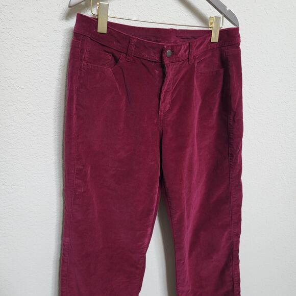 Lane Bryant Corduroy Pants Womens 14 Red Burgundy Marron Fall Winter Casual - Picture 7 of 10